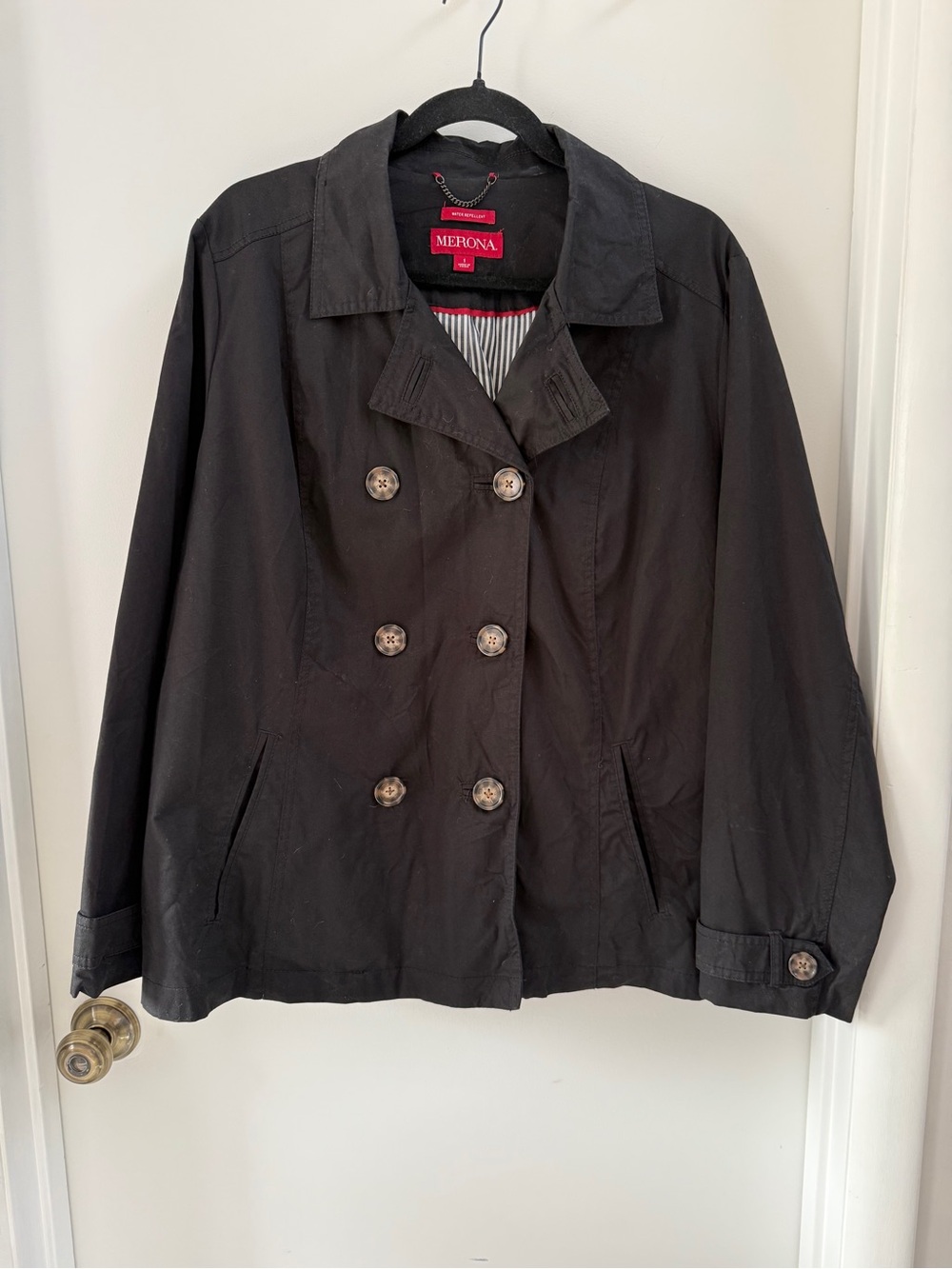 Merona Black Double-Breasted Pea Coat